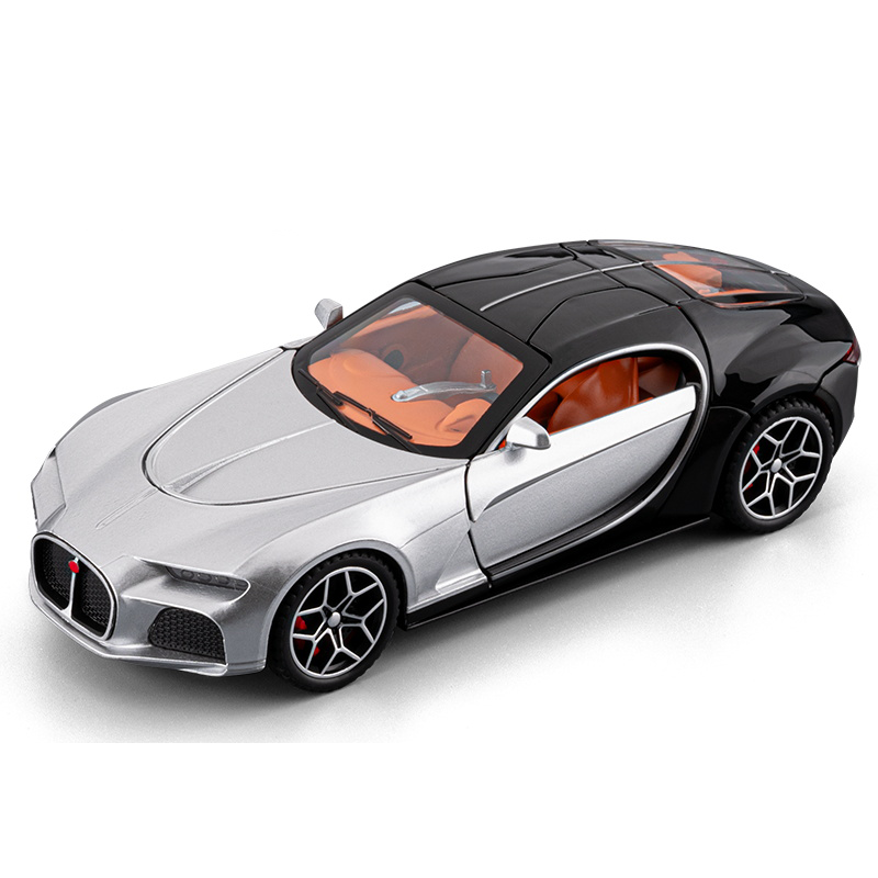 Chezhi 1:32 Scale Die-Cast Alloy Model Toy Compatible with Bugatti Atlantic - with Mini Luggage Set, Opening Doors, Sound & Light, Pull-Back Function - Classic Car Collection