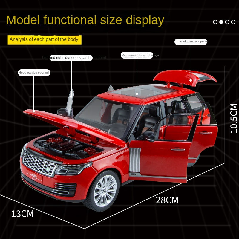 Qiyi 1:18 Scale Licensed Land Rover Range Rover Die-Cast Alloy Model Toy - Opening Doors, Sound & Light, Shock Absorption, Steering, Horn & Removable Fuel Cap - Official Luxury SUV Collection