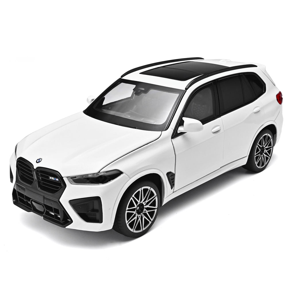 Black Mamba 1:24 Scale Licensed BMW X5 M Die-Cast Alloy Model Toy - Opening Doors, Sound & Light, Pull-Back Function, Shock Absorption, Steering, Horn & Adjustable Seats - Luxury Performance SUV Collection