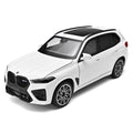 Black Mamba 1:24 Scale Licensed BMW X5 M Die-Cast Alloy Model Toy - Opening Doors, Sound & Light, Pull-Back Function, Shock Absorption, Steering, Horn & Adjustable Seats - Luxury Performance SUV Collection
