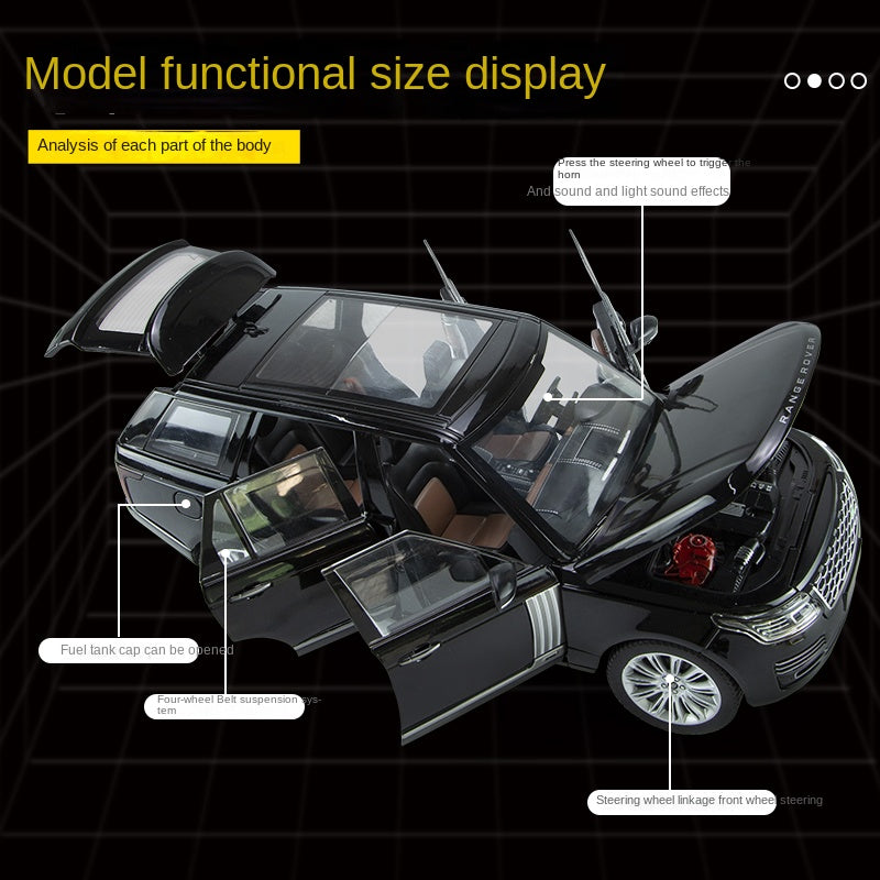Qiyi 1:18 Scale Licensed Land Rover Range Rover Die-Cast Alloy Model Toy - Opening Doors, Sound & Light, Shock Absorption, Steering, Horn & Removable Fuel Cap - Official Luxury SUV Collection