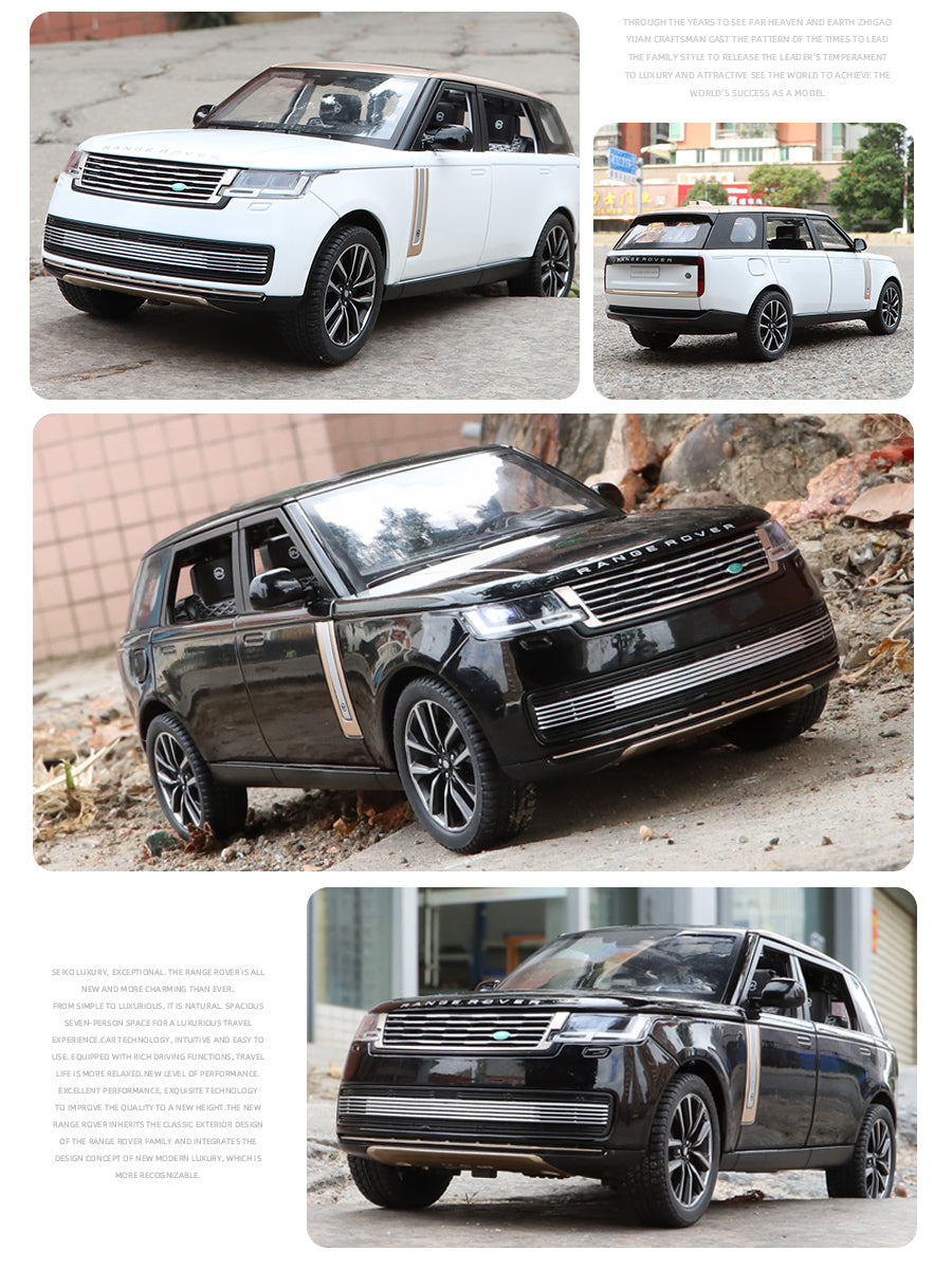 Qiyi 1:24 Scale Licensed Land Rover Range Rover SV 2022 Edition Die-Cast Alloy Model Toy - Opening Doors, Sound & Light, Pull-Back Function, Shock Absorption, Steering & Horn - Official Luxury SUV Collection