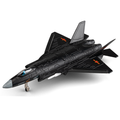 Chezhi 1:68 Scale Licensed J-31 Stealth Fighter Die-Cast Alloy Aircraft Model with Display Stand - Ejectable Missiles, Opening Hatches, Sound & Light, Pull-Back Function - Official Military Aircraft Collection