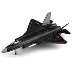 Chezhi 1:68 Scale Licensed J-31 Stealth Fighter Die-Cast Alloy Aircraft Model with Display Stand - Ejectable Missiles, Opening Hatches, Sound & Light, Pull-Back Function - Official Military Aircraft Collection