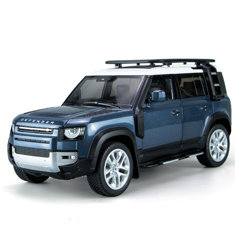 Qiyi 1:18 Scale Licensed Land Rover Defender 110 Die-Cast Alloy Model Toy - Opening Doors, Sound & Light, Shock Absorption, Steering & Horn - Official Off-Road Vehicle Collection
