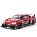 Jinglifang 1:24 Scale Tuned Edition Die-Cast Alloy Model Toy Compatible with Nissan Skyline GT-R - Opening Doors, Sound & Light, Shock Absorption & Steering - JDM Sports Car Collection
