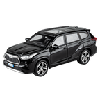 Jiaye 1:32 Scale Die-Cast Alloy Model Toy Compatible with Toyota Highlander - Opening Doors, Sound & Light, Pull-Back Function - Family SUV Collection