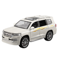 Toyota Land Cruiser a control remoto con licencia Chezhi, escala 1:24, modelo de aleación fundida a presión, con control remoto, avance/retroceso, dirección y bocina. Colección de vehículos todoterreno.