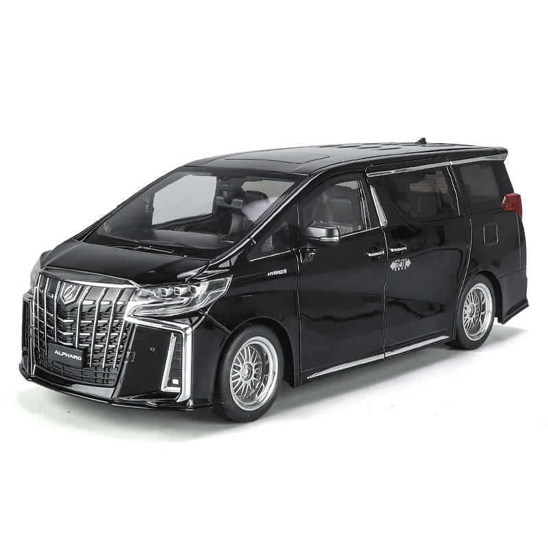 Qiyi 1:18 Scale Licensed Toyota Alphard Die-Cast Alloy Model Toy - Power Sliding Doors, Manual Windows, Sound & Light, Shock Absorption, Steering & Horn - Official Luxury MPV Collection