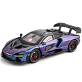 Chezhi 1:24 Die-Cast Alloy Model - Compatible with McLaren Senna - Track-Focused Hypercar with Opening Doors, Sound & Light, Pull-Back Action, Shock Absorption & Steering
