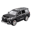 Chezhi 1:24 Scale Licensed RC Remote Control Lexus LX570 Die-Cast Alloy Model Toy - Remote Controlled Forward/Backward & Steering, Horn Sound - Luxury SUV Collection