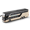 Chezhi 1:30 Die-Cast Alloy Long-Distance Coach Bus Model - Highway Cruiser with Opening Doors, Sound & Light & Pull-Back Action