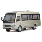 XHD 1:24 Die-Cast Alloy Model - Compatible with Toyota Coaster - Classic Minibus with Opening Doors, Sound & Light, Pull-Back Action, Shock Absorption & Steering