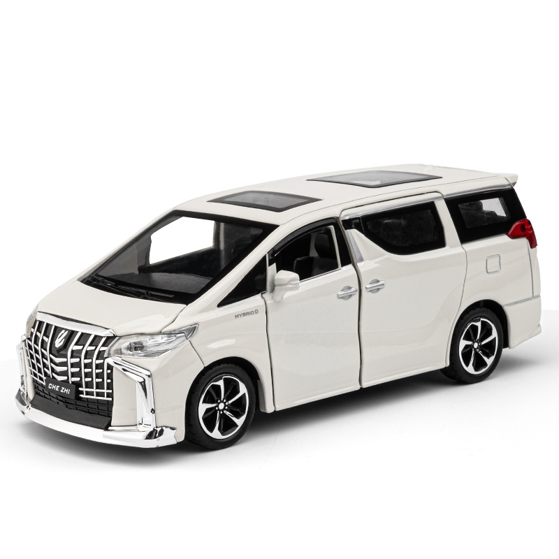 Chezhi 1:32 Scale Die-Cast Alloy Model Toy Compatible with Toyota Alphard - Opening Doors, Sound & Light, Pull-Back Function - Luxury MPV Collection