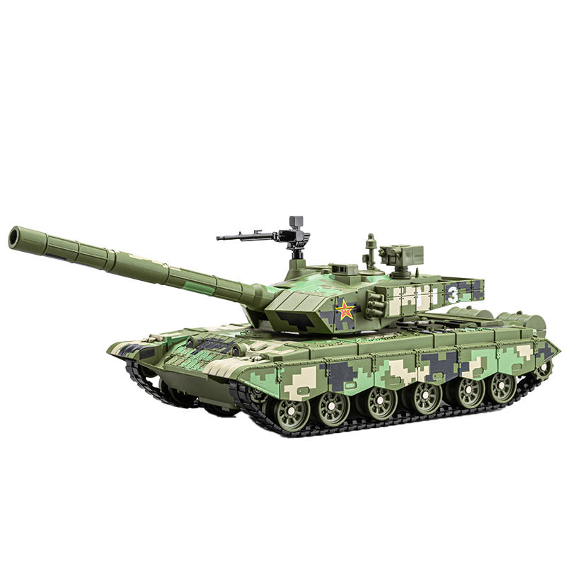 Chezhi 1:35 Scale Type 99A Main Battle Tank Die-Cast Alloy Model Toy - Smoke Effect, Movable Tracks & Wheels, Opening Hatches, Sound & Light, Pull-Back Function - Modern Armor Collection