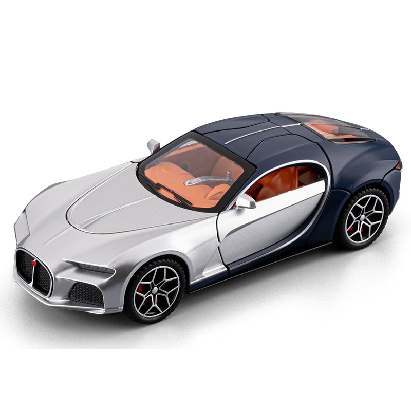 Chezhi 1:32 Scale Die-Cast Alloy Model Toy Compatible with Bugatti Atlantic - with Mini Luggage Set, Opening Doors, Sound & Light, Pull-Back Function - Classic Car Collection