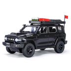 ZGTX 1:24 Scale Tuned Edition Die-Cast Alloy Model Toy Compatible with Tank 300 - with Roof Accessories, Opening Doors, Sound & Light, Pull-Back Function, Shock Absorption, Steering & Horn - Off-Road Vehicle Collection