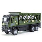 XHD 1:35 Scale UAV Launch Vehicle Die-Cast Alloy Model Toy - Elevating Drone Loading Compartment, Ejectable Drone, Opening Doors, Sound & Light, Pull-Back Function - Military Tech Collection