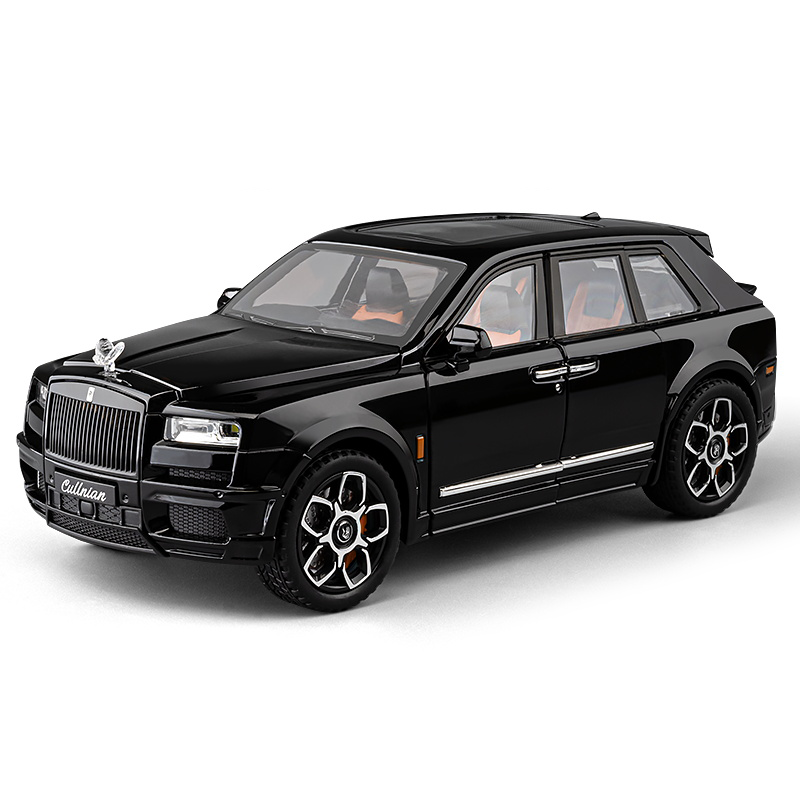 Chezhi 1:20 Die-Cast Alloy Model - Compatible with Rolls-Royce Cullinan Black Badge - Ultimate Luxury SUV with Starlight Headliner, Foldable Spirit of Ecstasy, Umbrella Model, Opening Doors, Sound & Light, Pull-Back Action, Shock Absorption & Steering