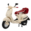 Jiaye 1:12 Die-Cast Alloy Model - Compatible with Vespa 946 - Italian Scooter Icon with Sound & Light, Shock Absorption, Interactive Steering & Opening Top Case