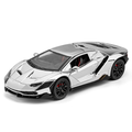 Chezhi 1:24 Die-Cast Alloy Model - Compatible with Lamborghini Aventador SVJ LP770-4 - Ultimate Supercar with Opening Doors, Sound & Light, Pull-Back Action, Shock Absorption & Adjustable Rear Wing