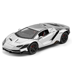 Chezhi 1:24 Die-Cast Alloy Model - Compatible with Lamborghini Aventador SVJ LP770-4 - Ultimate Supercar with Opening Doors, Sound & Light, Pull-Back Action, Shock Absorption & Adjustable Rear Wing
