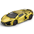 Chezhi 1:24 Chrome Edition Die-Cast Alloy Model - Compatible with Lamborghini Revuelto - Flagship Hybrid Hypercar with Spray Effect, Opening Doors, Sound & Light, Pull-Back Action, Shock Absorption & Adjustable Rear Wing