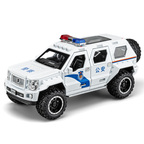 Chezhi 1:24 Scale Die-Cast Alloy Model Toy Compatible with George Patton Police Vehicle - with Working Police Lights & SWAT Edition Markings, Opening Doors, Sound & Light, Pull-Back Function - Special Service Vehicle Collection