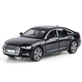 Haochi 1:32 Licensed Audi A6L Die-Cast Alloy Model - Official Executive Sedan with Opening Doors, Realistic Sound & Light, Pull-Back Action, Shock Absorption & Steering
