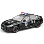 Chezhi 1:24 Die-Cast Alloy Model - Compatible with BMW M8 - Police Pursuit Vehicle with Opening Doors, Sound & Light, Pull-Back Action, Shock Absorption, Steering, Foldable Mirrors & Opening Fuel Cap