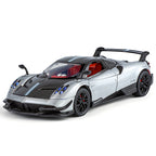 XHD 1:24 Die-Cast Alloy Model - Compatible with Pagani Huayra BC - Ultimate Hypercar with Opening Doors, Sound & Light, Pull-Back Action, Shock Absorption & Steering