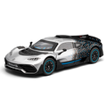 Chezhi 1:24 Die-Cast Alloy Model - Compatible with Mercedes-AMG ONE - F1 Hybrid Hypercar with Opening Doors, Sound & Light, Pull-Back Action, Shock Absorption, Steering & Adjustable Rear Wing