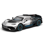 Chezhi 1:24 Die-Cast Alloy Model - Compatible with Mercedes-AMG ONE - F1 Hybrid Hypercar with Opening Doors, Sound & Light, Pull-Back Action, Shock Absorption, Steering & Adjustable Rear Wing