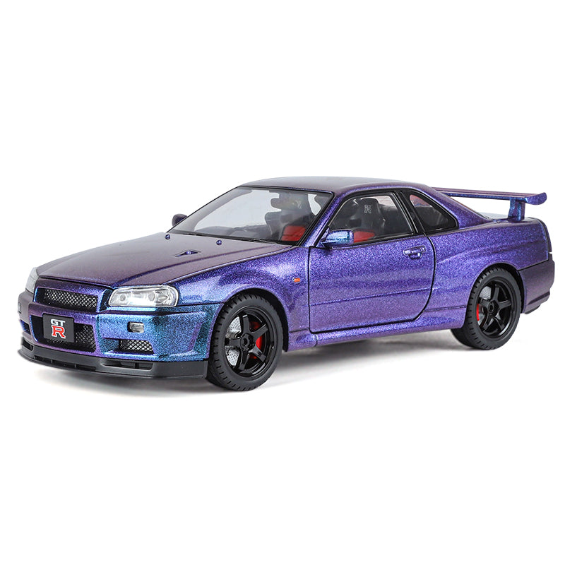 Jin Lifang 1:18 Die-Cast Alloy Model - Compatible with Nissan GT-R - High-Performance Supercar with Detachable Wheels, Opening Doors, Sound & Light, Shock Absorption & Interactive Steering Wheel