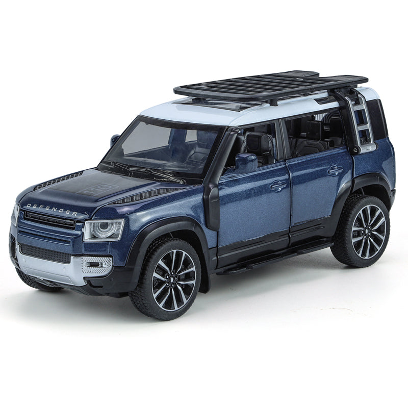 Qiyi 1:32 Scale Licensed Land Rover Defender 110 Die-Cast Alloy Model Toy - Opening Doors, Sound & Light, Pull-Back Function & Shock Absorption - Official Off-Road Vehicle Collection