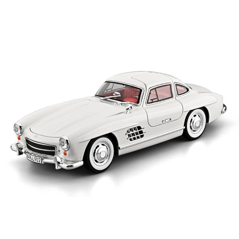 Chezhi 1:18 Scale Die-Cast Alloy Model Toy Compatible with Mercedes-Benz 300SL - Opening Doors, Sound & Light, Pull-Back Function, Shock Absorption, Steering & Horn - Classic Sports Car Collection