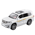 Toyota Land Cruiser Prado de control remoto a escala 1:24 con licencia de Chezhi, modelo de aleación fundida a presión. Control remoto con avance/retroceso, dirección y bocina. Colección de vehículos todoterreno.