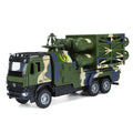 XHD 1:35 Scale HQ-16 Surface-to-Air Missile Launch Vehicle Die-Cast Alloy Model Toy - Ejectable & Elevating Missiles, Opening Doors, Sound & Light, Pull-Back Function - Air Defense Missile Collection