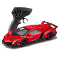 Lamborghini Veneno a control remoto Chezhi, escala 1:24, modelo de aleación fundida a presión - Control remoto de avance/retroceso, dirección y sonido de bocina - Colección de superdeportivos