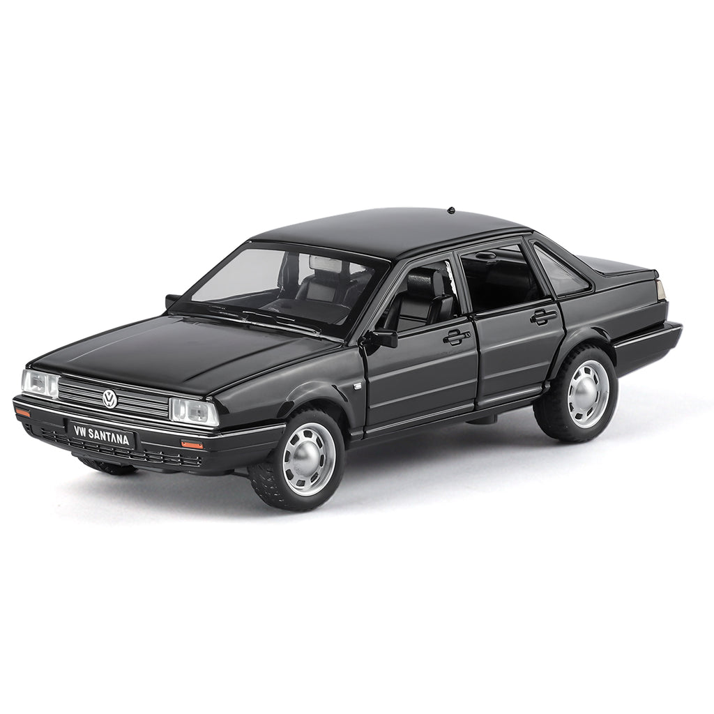 XHD 1:32 Volkswagen Santana Classic Sedan Model - with Opening Doors, Sound & Light, Pull-Back Action & Shock Absorption