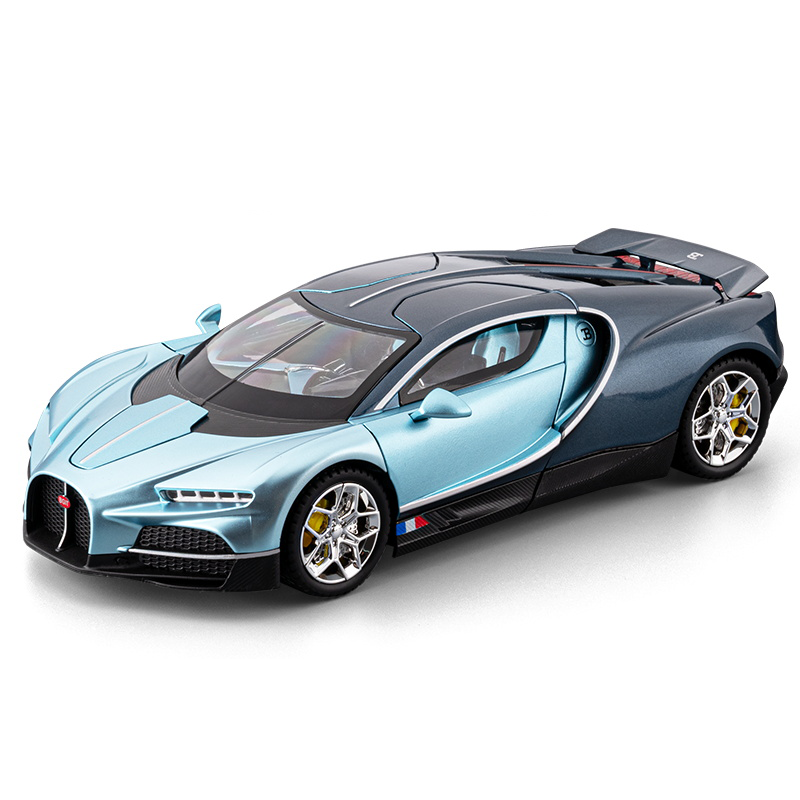Chezhi 1:24 Scale Die-Cast Alloy Model Toy Compatible with Bugatti Tourbillon - Opening Doors, Sound & Light, Pull-Back Function, Shock Absorption, Steering, Horn, Adjustable Seats & Adjustable Rear Wing - Hypercar Collection