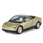 XHD 1:24 Scale Tesla Robotaxi Die-Cast Alloy Model Toy - Opening Doors, Sound & Light, Pull-Back Function, Shock Absorption & Steering - Autonomous Vehicle Collection