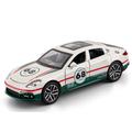 Modelo de juguete Chezhi a escala 1:32 de aleación fundida a presión, compatible con Porsche Panamera Track Edition. Puertas que se abren, sonido e iluminación, función de retroceso y alerón trasero ajustable. Colección de sedán deportivo.