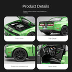 Jiaye 1:22 Die-Cast Alloy Model - Compatible with Dodge Challenger SRT Hellcat - American Muscle Car with Opening Doors, Sound & Light, Pull-Back Action, Shock Absorption, Steering, Horn & Foldable Mirrors