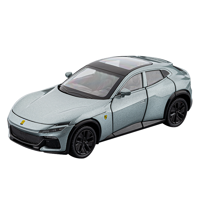 Jiaye 1:32 Die-Cast Alloy Model - Compatible with Ferrari Purosangue - First Ferrari FUV with Opening Doors, Sound & Light, Pull-Back Action & Shock Absorption