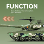 Chezhi 1:35 Scale Type 99A Main Battle Tank Die-Cast Alloy Model Toy - Smoke Effect, Movable Tracks & Wheels, Opening Hatches, Sound & Light, Pull-Back Function - Modern Armor Collection