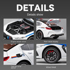 Chezhi 1:24 Die-Cast Alloy Model - Compatible with BMW M8 - Police Pursuit Vehicle with Opening Doors, Sound & Light, Pull-Back Action, Shock Absorption, Steering, Foldable Mirrors & Opening Fuel Cap