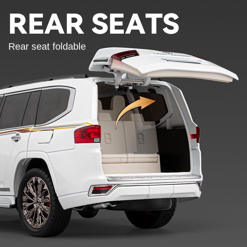 Chezhi 1:18 Licensed Toyota Land Cruiser LC300 Die-Cast Alloy Model - Official Full-Size Off-Road SUV with Opening Doors, Sound & Light, Pull-Back Action, Shock Absorption, Interactive Steering Wheel, Horn, Foldable Mirrors & Opening Fuel Cap