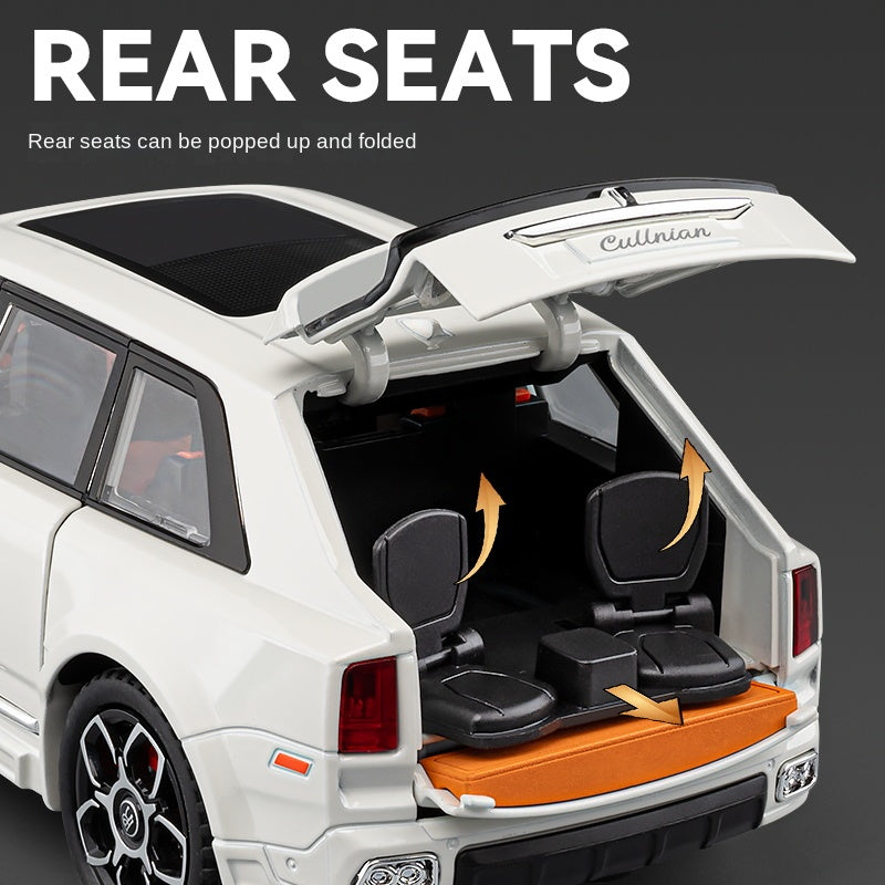 Chezhi 1:20 Die-Cast Alloy Model - Compatible with Rolls-Royce Cullinan Black Badge - Ultimate Luxury SUV with Starlight Headliner, Foldable Spirit of Ecstasy, Umbrella Model, Opening Doors, Sound & Light, Pull-Back Action, Shock Absorption & Steering
