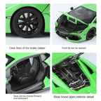 Black Mamba 1:18 Scale Licensed Lamborghini Reventón Die-Cast Alloy Model Toy - Opening Doors, Sound & Light, Shock Absorption, Steering, Horn, Adjustable Seats & Adjustable Rear Wing - Limited Edition Hypercar Collection
